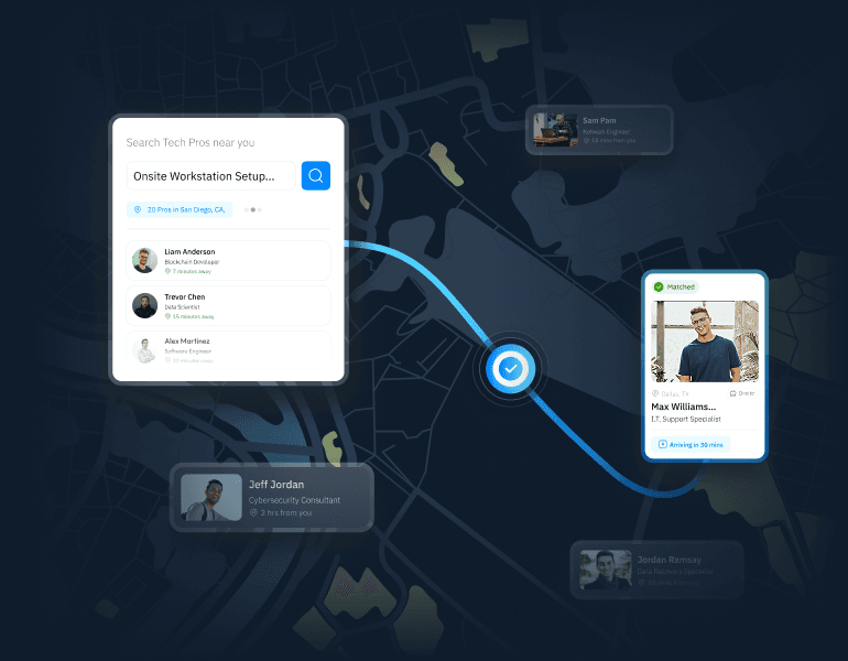 TechZen AI matching interface